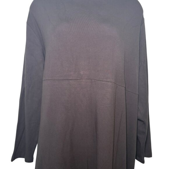 Women With Control Finespun Jersey Tummy Control Black Midi Dress 2XP NWT - Picture 6 of 7